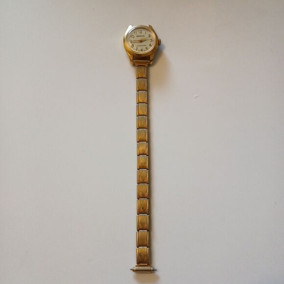 Vtg Montreluxe Women's Gold Tone Lifetime Main Spring Wind Up Watch Japan Movt - Picture 4 of 16